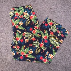Floral print dress pants